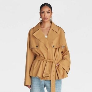 'The Belted Cropped Trench Jacket' By KBB by Kahlana